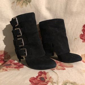 Guess black Suade covered + leather inside heels
